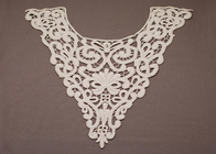 Cuello blanco de encaje de Crochet de algodón bordados para vestido de mujer