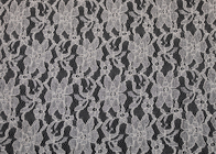 Spandex de Nylon Jacquard ancho blanco bordado tejido guarnecido de encajes