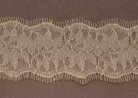 Oro pestaña decorativo personalizado de algodón puede recortar tejido de encaje