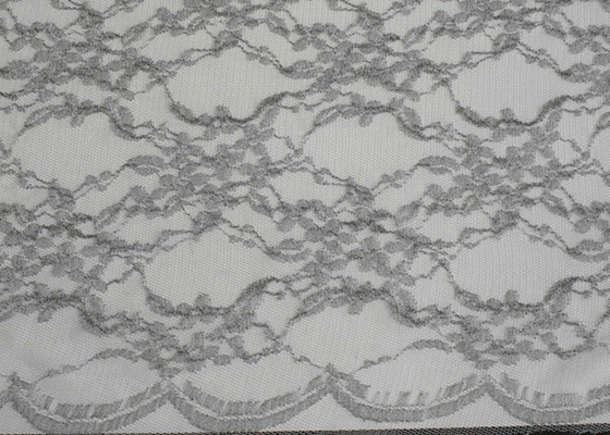 Tela metálica de plata de nylon del cordón del hilado para la camisa de dormir CY-LW0632 antiestático