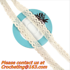 cordón hecho a mano del algodón del estiramiento del ganchillo del ajuste elástico exquisito los 7cm del cordón