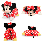 Almohada preciosa roja del niño de Disney Minnie Mouse con la cabeza de Minnie de la felpa