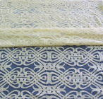 Teñido respetuoso del medio ambiente del algodón de la gasa de la tela de nylon amarilla del cordón para la decoración CY-DK0035 de la cortina