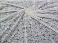 Tela de nylon del cordón del algodón floral de marfil con el teñido libre del AZO para señora Dress CY-DK0029