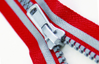 Forme la ropa reflexiva plástica roja y gris de 5# de la cremallera, accesorios del equipaje