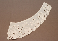 Ganchillo personalizados artesanales blanco algodón Peter Pan encajes Collar motivo para vestidos