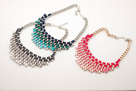 Colores de joyería de moda artesanal collares, hechos a mano de cuello de Cahins (JNL0003)