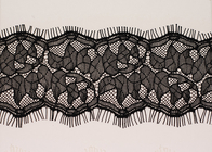 Lady OEM negro ola Crochet encaje de algodón pestaña recorte de tejido