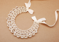 perlas de cristal con color beige cinta joyería artesanal collares (NL-489)
