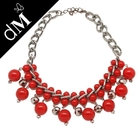 La artesanía exquisita roja goteó los collares handcrafted para las mujeres (JNL0136)