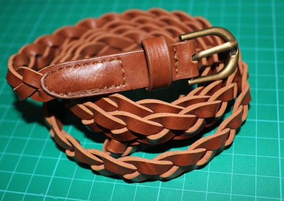 Correas del trenzado de la PU de Brown del amigo de Eco para las mujeres el 1.5cm con la hebilla de plata del oro