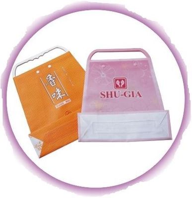 Bolsos de compras plásticos modificados para requisitos particulares de la promoción del bolso de la manija de la ropa