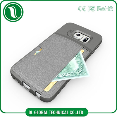 Cajas de cuero de encargo ligeras del teléfono celular para la galaxia S6 de Samsung