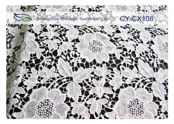 Tela bordada algodón de nylon del cordón con la anchura CY-CX108 del 120cm