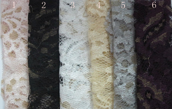 Tela metálica elástica del cordón de la ropa interior/tela atada del cordón del telar jacquar