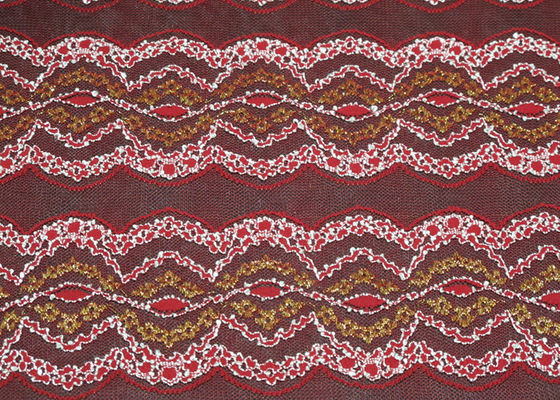 Tela del cordón del ojeteador de la ropa interior elástico, antiestático metálicos y multi coloreados