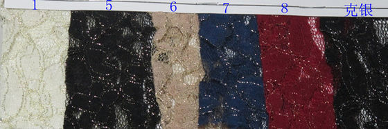 Azul metálico respetuoso del medio ambiente de la tela del cordón, tela de nylon CY-LW0791 del cordón del algodón