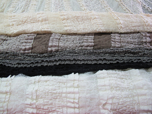 Tela nupcial de múltiples capas Eco 50' amistoso del ajuste del encaje elástico “- 52" 'CY-LW0182