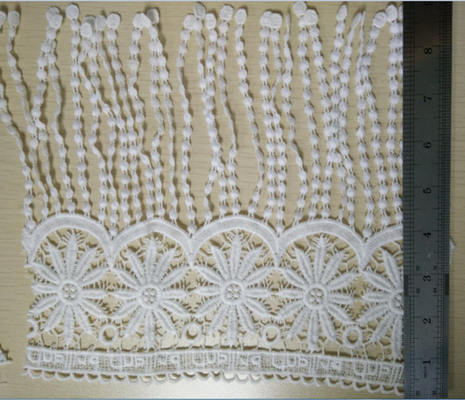 Ajuste negro de la franja suave/blanco decorativo del cordón con la leche polivinílica