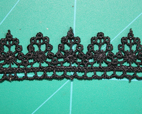Anchura decorativa soluble en agua polivinílica de Dyeable los 2cm del ajuste del cordón en el color blanco/del negro