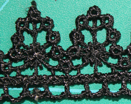 Anchura decorativa soluble en agua polivinílica de Dyeable los 2cm del ajuste del cordón en el color blanco/del negro
