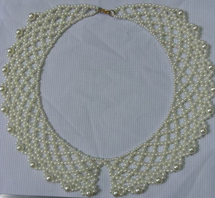 El diverso blanco teje a mano el cuello retiary de la gota de la perla para las mujeres/el vestido de la señora