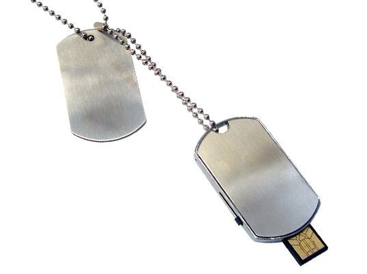 Memoria USB brillante impresa personalizada del ajuste del metal de la cadena del perro