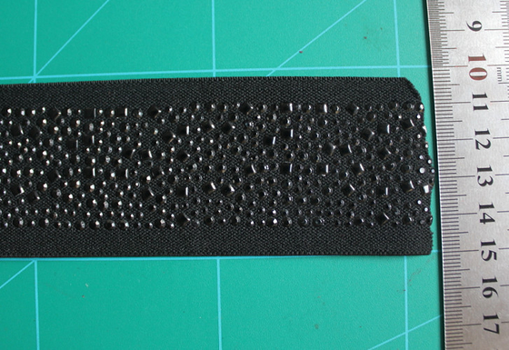 nilón elástico negro y Spandex de las correas de los 5cm con el diamante artificial