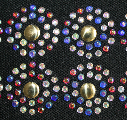 Correas elásticos los 5cm, modelo redondo hermoso del negro colorido del diamante artificial