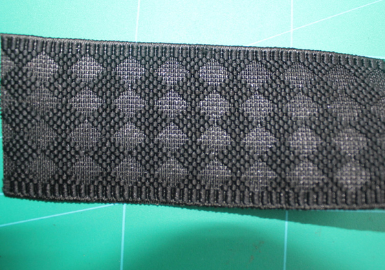 Nilón/modelo elástico del Rhombus de las correas del diamante negro de Spandex para los bolsos