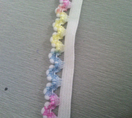 Correas elásticos del cordón de lujo blanco multicolor para el equipaje/la ropa el 1.3cm
