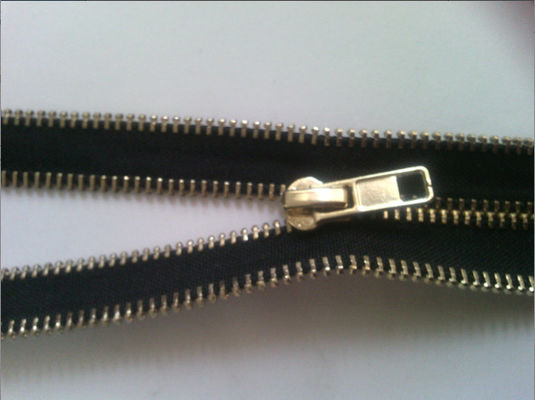Las cremalleras dobles visten negro de encargo/el oro de las cremalleras con el metal #5