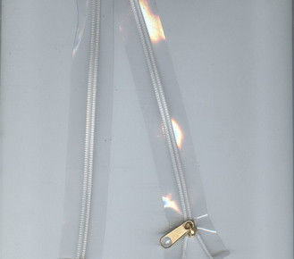 Dientes profesionales de la cremallera del dar salida a los 60cm del PVC para el impermeable transparente