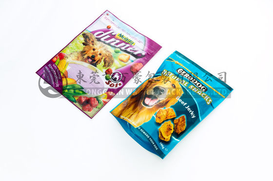 Ziplock reconectables de encargo se levantan los bolsos de la bolsa, bolso derecho de la comida de perro con la cremallera