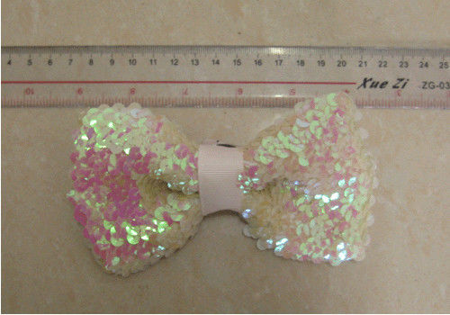 Ramillete de la flor artificial de la cinta el 14cm de la lentejuela en la longitud del 14cm para el nudo