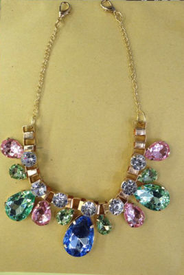 Collar hecho a mano del diamante artificial de cadena del oro, collares moldeados handcrafted