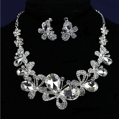 Corona animal hecha a mano exquisita para mujer, muchachas de los pendientes del collar de la joyería