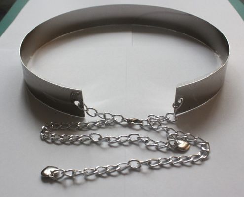 correas del paño de los 5cm para las mujeres, espejo metálico plateado de metal de la moda con la correa de cintura de cadena