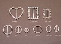 Lady decorativos personalizados ropa corazón anillo Rhinestone hebillas
