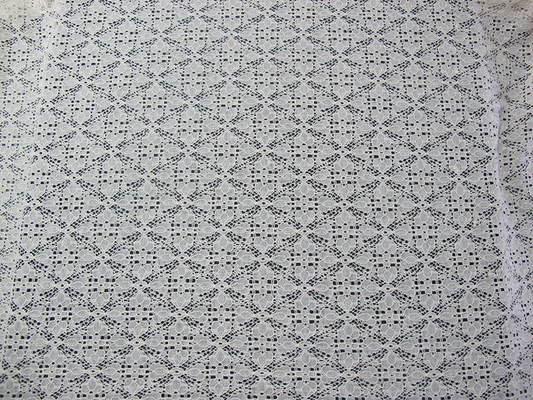 Tela de nylon para la ropa, tela del cordón del algodón estirable de malla del cordón