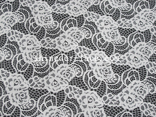 Ocio/tela de nylon del cordón del algodón dulce del estilo exquisita para el vestido largo encantador blanco SYD-0188
