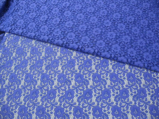 Mini floral de Digitaces de la tela de nylon azul del cordón para señora Dress