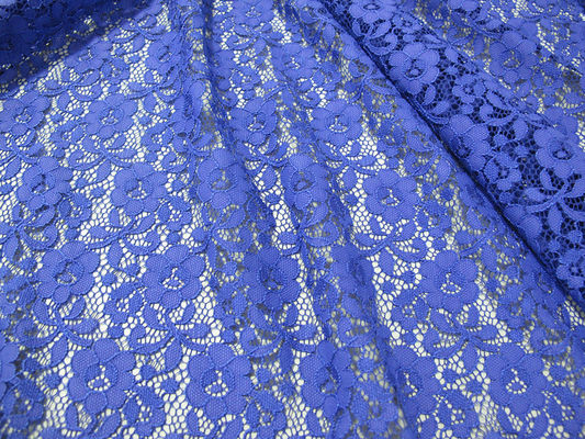 Mini floral de Digitaces de la tela de nylon azul del cordón para señora Dress