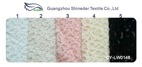 Anchura cómoda CY-LW0148 del algodón de la tela de nylon Encogimiento-Resistente el 150cm del cordón