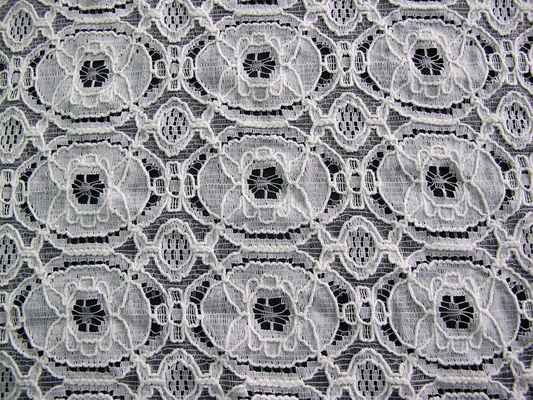Tela de nylon del cordón del algodón Encogimiento-Resistente, tela geométrica CY-LW0154 de la flor